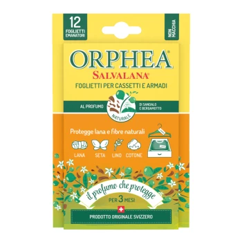 OrpheaSalvalana Foglietti per Casetti e Armadi al Profumo di Sandalo e Bergamotto 12 pz